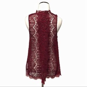 Xhilaration Brick Lace Back Sleeveless Top